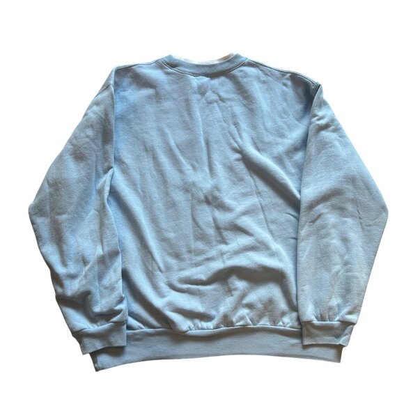 Vintage Womens XL Blue Crew Neck Cardinal Embroidered Sweatshirt Grandma - Picture 2 of 7